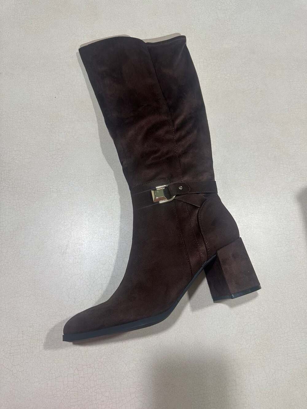 NWT Unisa Women's Brown Faux Suede Block Heel Knee High Boots size 10